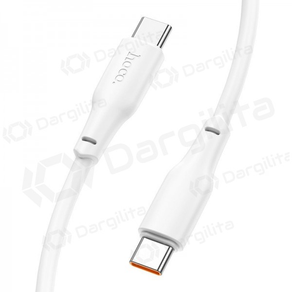 USB-C laidas Hoco X93 USB-C į USB-C 1 m 100 W baltas