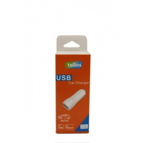 Įkroviklis automobilinis Tellos C102 USB (1A) (baltas)