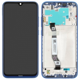 Xiaomi Redmi Note 8 / Note 8 2021 ekranas (mėlynas) (su rėmeliu) (originalus)