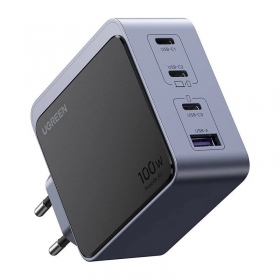 Tinklo įkroviklis Ugreen X565 100 W GaN 3x USB-C + USB-A pilkas