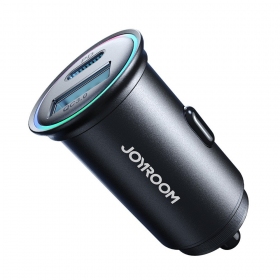 Automobilinis įkroviklis Joyroom JR-CCN04 60 W USB-C + USB-A juodas