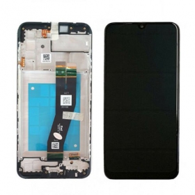 Samsung A025G Galaxy A02s 2020 ekranas (juodas) (su rėmeliu) (service pack) (originalus)