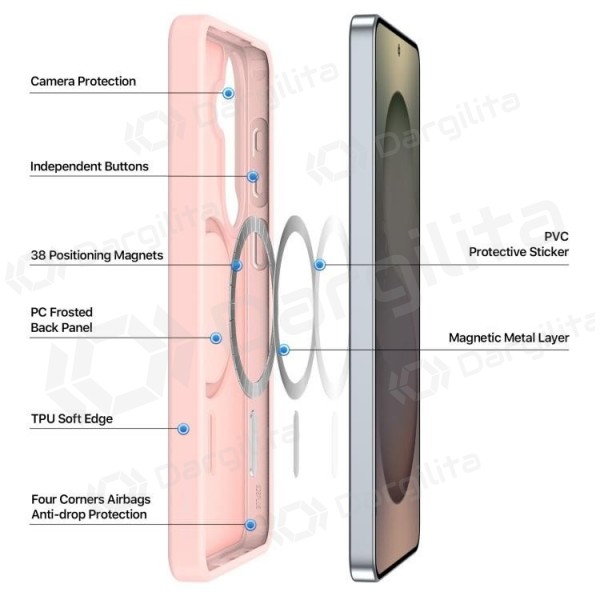 Samsung Galaxy S26 Ultra dėklas "Dux Ducis Yind MagSafe" (rožinis)