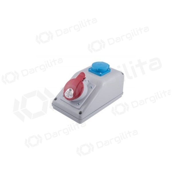PawBol R-BOX B.165/1S plastikinis skydelis su kištukiniais lizdais (1x16A/250V)
