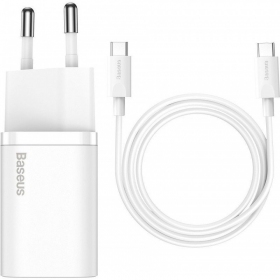 Telefono įkroviklis Baseus Super Si 25 W USB-C PD baltas