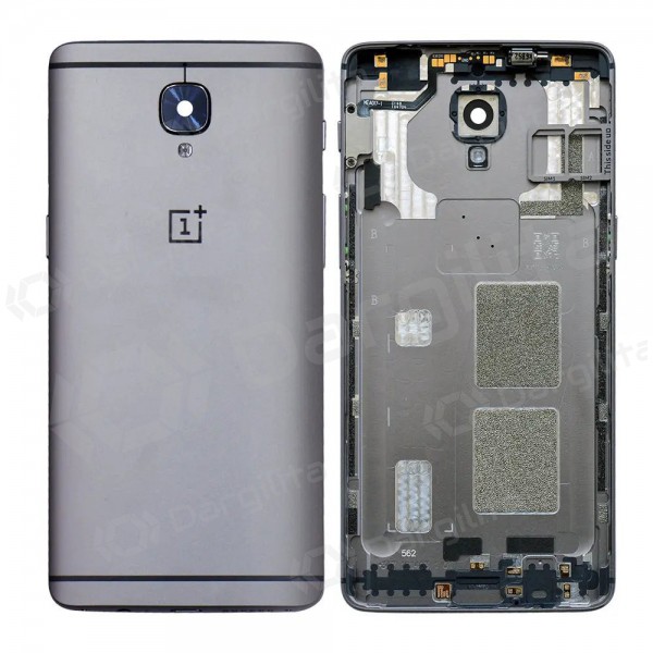 OnePlus 3 / 3T galinis baterijos dangtelis pilkas (Gunmetal) (naudotas grade B, originalus)
