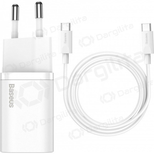 Telefono įkroviklis Baseus Super Si 25 W USB-C PD baltas