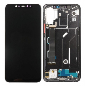 Xiaomi Mi 8 ekranas (juodas) (su rėmeliu) (service pack) (originalus)