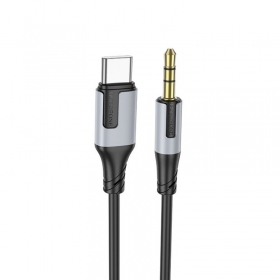 Audio laidas Borofone BL19 USB-C į 3.5 mm juodas