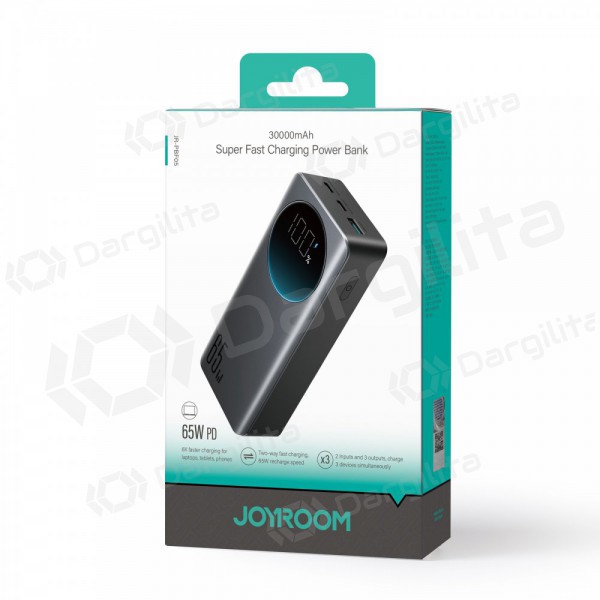 Išorinė baterija Power Bank Joyroom JR-PBF05 65W 30000mAh juoda Išorinė baterija Power Bank Joyroom JR-PBF05 65W 30000mAh juoda