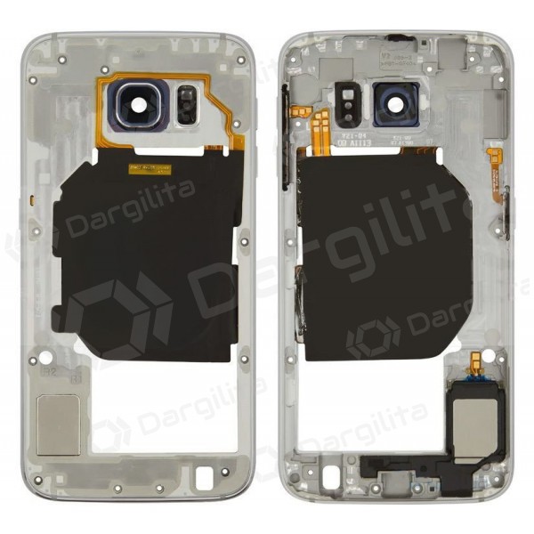 Samsung G920F Galaxy S6 vidinis korpusas (baltas) (naudotas Grade B, originalus)