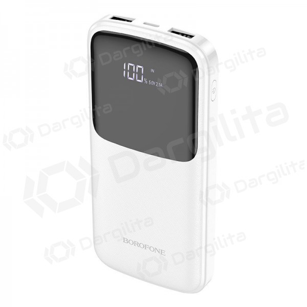 Išorinė baterija Power Bank Borofone BJ17 2xUSB 10000mAh balta Išorinė baterija Power Bank Borofone BJ17 2xUSB 10000mAh balta