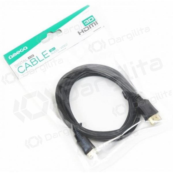 OMEGA HDMI-miniHDMI kabelis (v.1.4 4K) 1,8M (juodas)