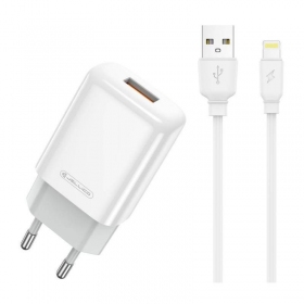 Telefono įkroviklis Jellico EU01 12 W USB-A Lightning baltas