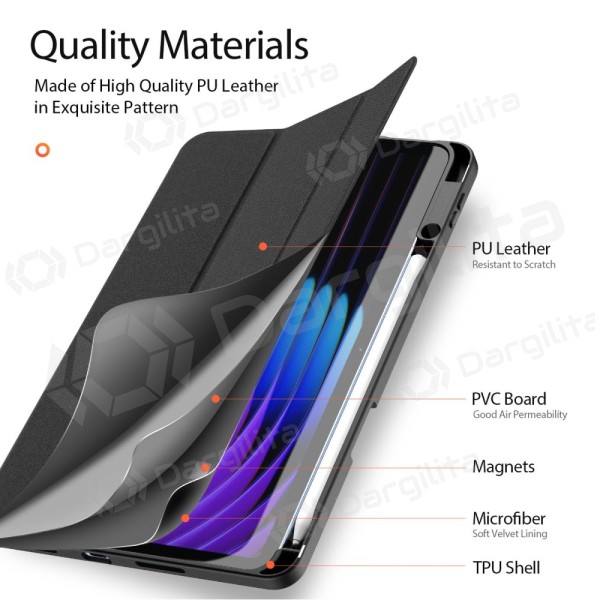 Xiaomi Pad 7, Pad 7 Pro, 8 dėklas "Dux Ducis Domo" (juodas)