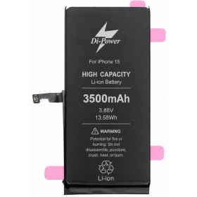 Apple iPhone 15 baterija, akumuliatorius Di-Power 3500 mAh (padidintos talpos)