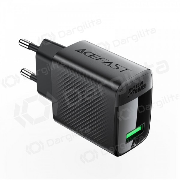 Telefono įkroviklis Acefast 18 W USB-A juodas