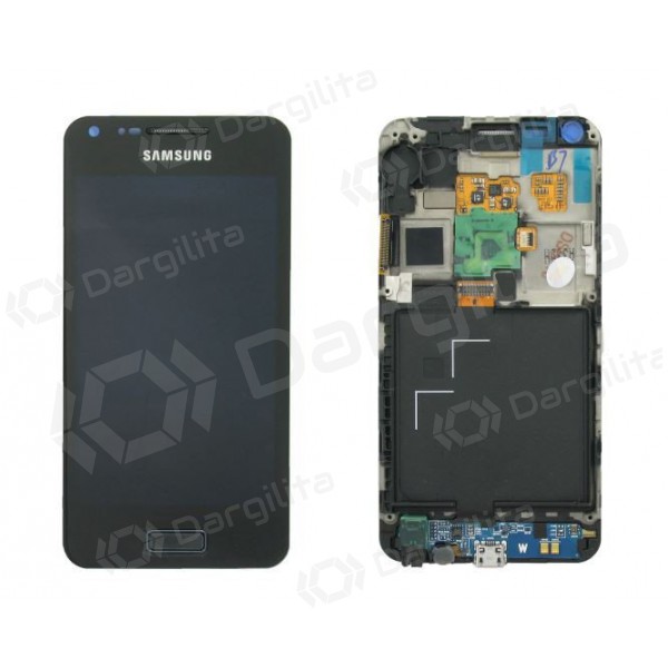 Samsung i9070 Galaxy S Advance ekranas (juodas) (su rėmeliu) (service pack) (originalus)
