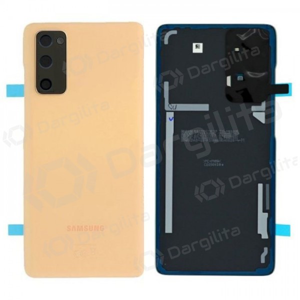 Samsung G780 / G781 Galaxy S20 FE 4G / 5G galinis baterijos dangtelis (Cloud Orange) (naudotas grade B, originalus)