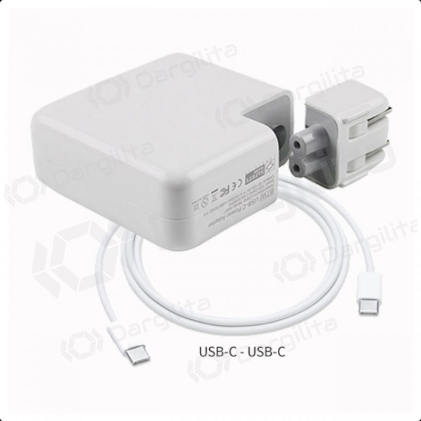 USB-C, 87W nešiojamo kompiuterio įkroviklis USB-C, 87W nešiojamo kompiuterio įkroviklis
