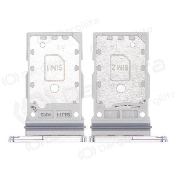 Samsung Galaxy S22 Ultra Dual SIM kortelės laikiklis (baltas) (originalus)