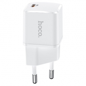 Telefono įkroviklis Hoco N10 20 W USB-C baltas