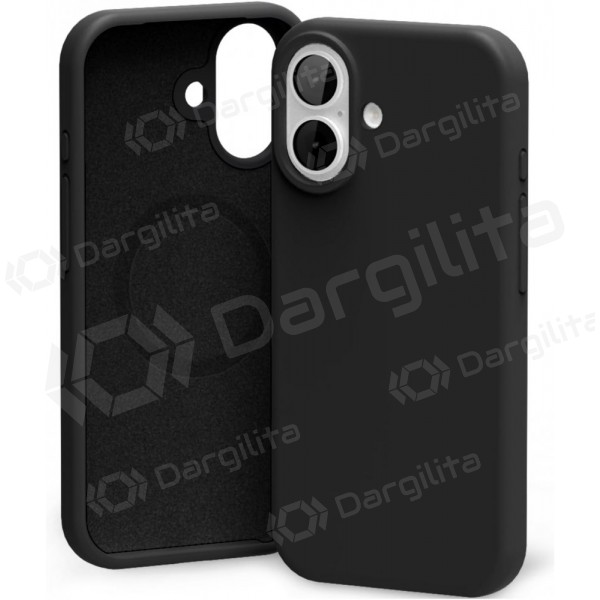 Apple iPhone 17 dėklas Mercury "Pure Magsafe Silicon Case" juodas