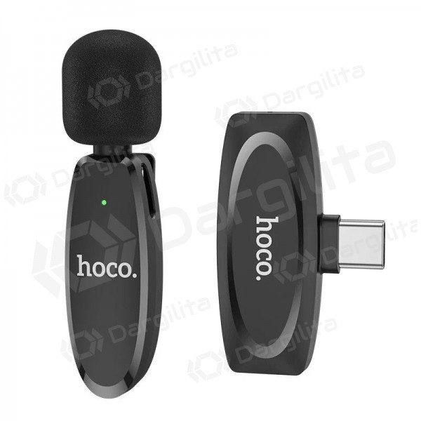 Mikrofonas telefonui Hoco L15 USB-C juodas