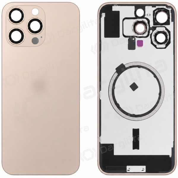 Apple iPhone 16 Pro Max galinis dangtelis (auksinis) (Premium)
