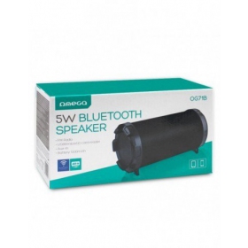 Bluetooth nešiojamas viršutinis garsiakalbis OMEGA OG71 BAZOOKA (MicroSD, laisvų rankų įranga,FM, AUX) (juodas)