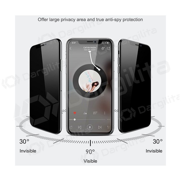 Apple iPhone 14 / iPhone 13 / iPhone 13 Pro apsauginis stiklas "Wozinsky Privacy 5D Full Glue" Apple iPhone 14 / iPhone 13 / iPhone 13 Pro apsauginis stiklas "Wozinsky Privacy 5D Full Glue"