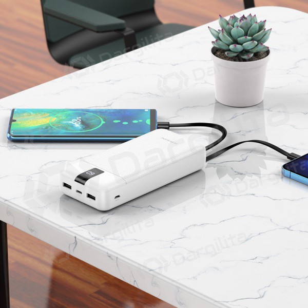 Išorinė baterija Power Bank Borofone BJ20A 5 Output 3 Input 20000mAh balta Išorinė baterija Power Bank Borofone BJ20A 5 Output 3 Input 20000mAh balta