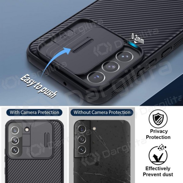 Samsung Galaxy S24 Ultra dėklas „Nillkin CamShield Pro“ (juodas)