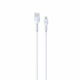 USB kabelis Devia Kintone Lightning 1.0m (baltas) 5V 2.1A