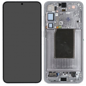 Samsung Galaxy S25+ ekranas (sidabrinis) (su rėmeliu) (assembled service pack)