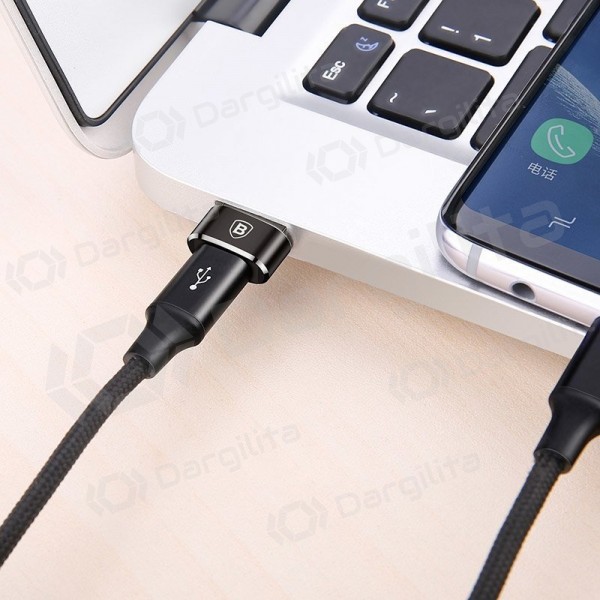 USB-C adapteris Baseus CAAOTG-01 USB-C į USB-A juodas