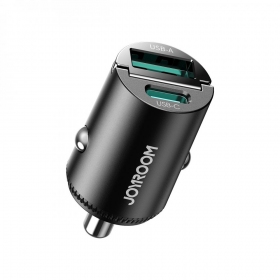 Automobilinis telefono įkroviklis Joyroom JR-CCN18 65 W USB-C + USB-A juodas