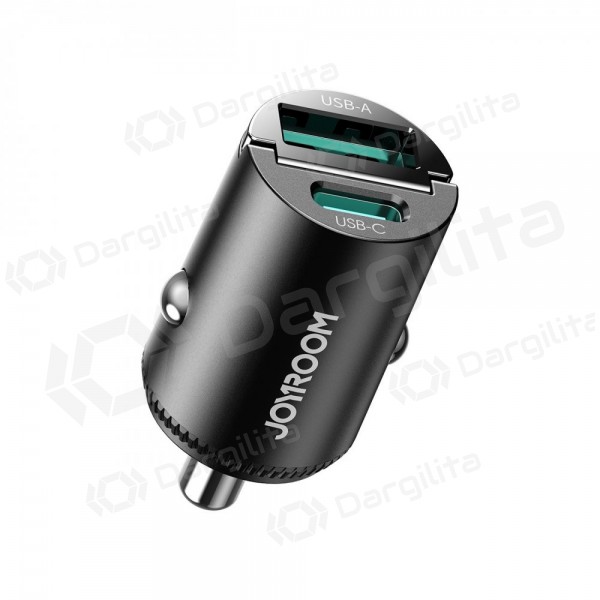 Automobilinis telefono įkroviklis Joyroom JR-CCN18 65 W USB-C + USB-A juodas