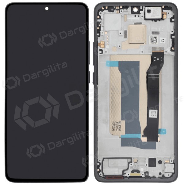 Xiaomi Poco X7 Pro ekranas (juodas) (su rėmeliu) (originalus)