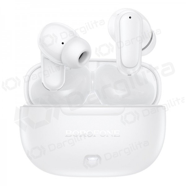 Belaidės ausinės Borofone BW96 Bluetooth ANC ENC USB-C baltos