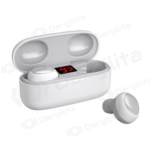 Belaidė laisvų rankų įranga WK Design TWS Earbuds V5 (balta) Belaidė laisvų rankų įranga WK Design TWS Earbuds V5 (balta)