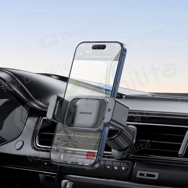 Automobilinis telefono laikiklis Borofone BH106 (air vent) juodas Automobilinis telefono laikiklis Borofone BH106 (air vent) juodas