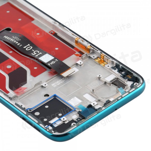 Huawei P40 Lite ekranas (Crush Green) (su rėmeliu) (naudotas grade A, originalus)