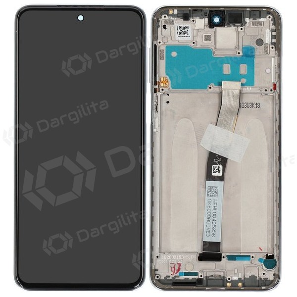 Xiaomi Redmi Note 9 Pro, Note 9S ekranas (baltas) (su rėmeliu) (Premium)