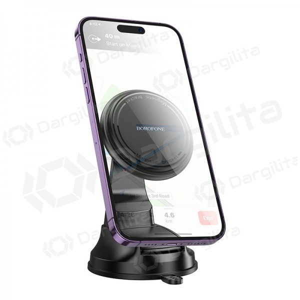 Automobilinis telefono laikiklis Borofone BH136 ant prietaisų skydelio 4.5–7.0 col.