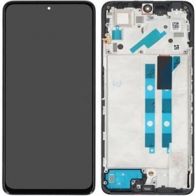 Xiaomi Redmi Note 12 Pro 4G ekranas (juodas) (su rėmeliu) (originalus)