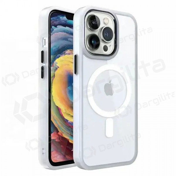 Apple iPhone 15 Pro dėklas "Premium Mag Cover" (baltas) Apple iPhone 15 Pro dėklas "Premium Mag Cover" (baltas)