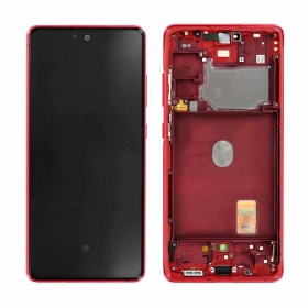 Samsung G780F Galaxy S20 FE ekranas raudonas (Cloud Red) (su rėmeliu) (service pack) (originalus)