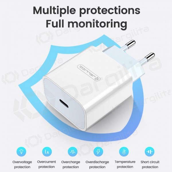 Telefono įkroviklis Jellico AK180 20 W USB-C PD Lightning baltas