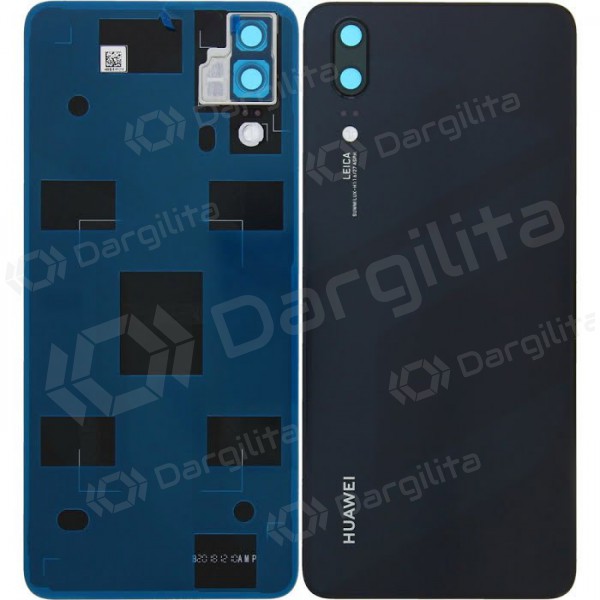 Huawei P20 galinis baterijos dangtelis (juodas) (naudotas grade B, originalus)